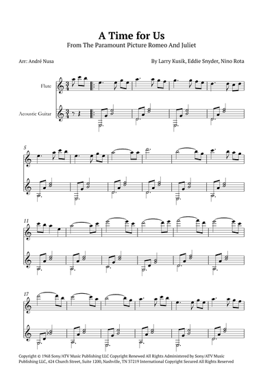 A Time For Us (love Theme) (arr. André Nusa)