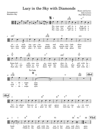 Lucy In The Sky With Diamonds (arr. Matthew Sky)