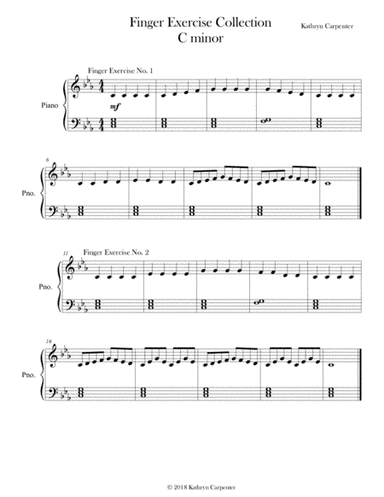Finger Exercise Collection (8 exercises in C minor)