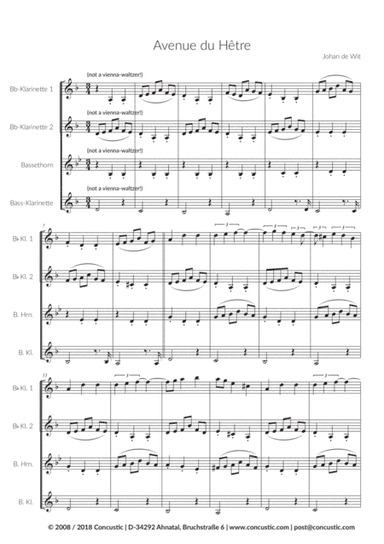 Avenue du hêtre - Clarinet Quartet