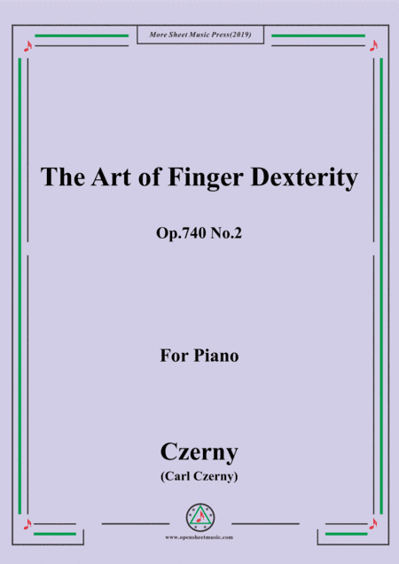 Czerny-The Art of Finger Dexterity,Op.740 No.1,for Piano (arr. MSM)