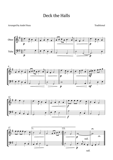 Deck the Halls (arr. André Nusa)