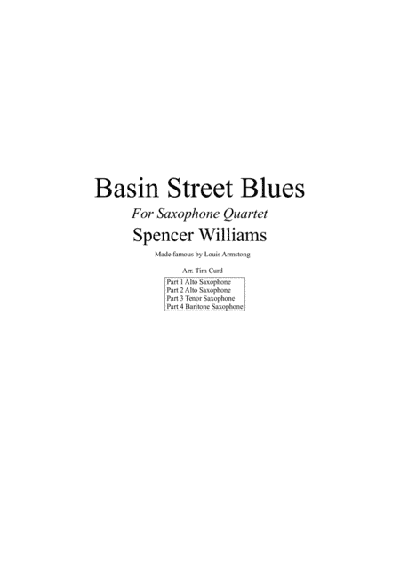 Basin Street Blues (arr. Tim Curd)