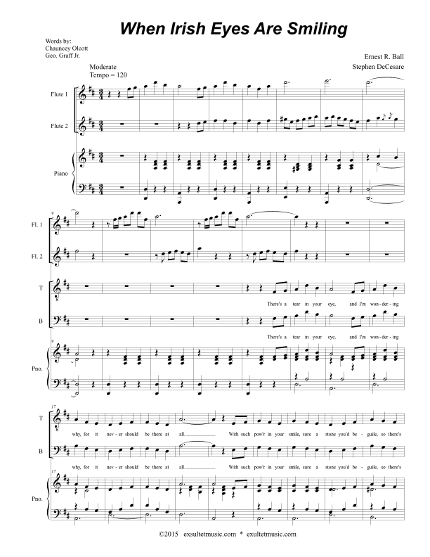 When Irish Eyes Are Smiling (SATB) (arr. Stephen DeCesare)