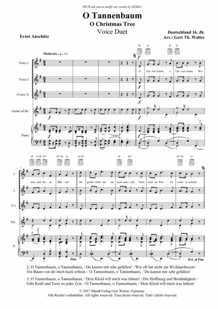 O Christmas Tree (arr. Gert Th. Walter)