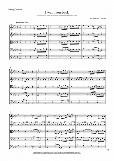 I Want You Back (arr. Budeanu Cristian)