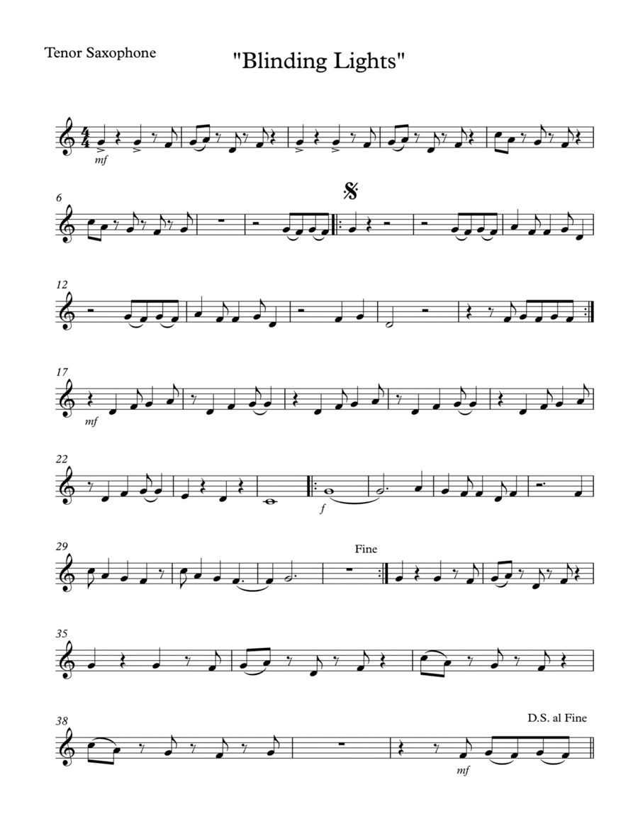 Blinding Lights (arr. SongBird Music)