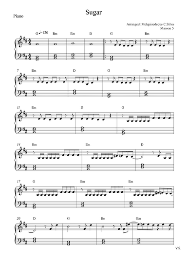 Sugar (arr. Melquisedeque C.Silva)