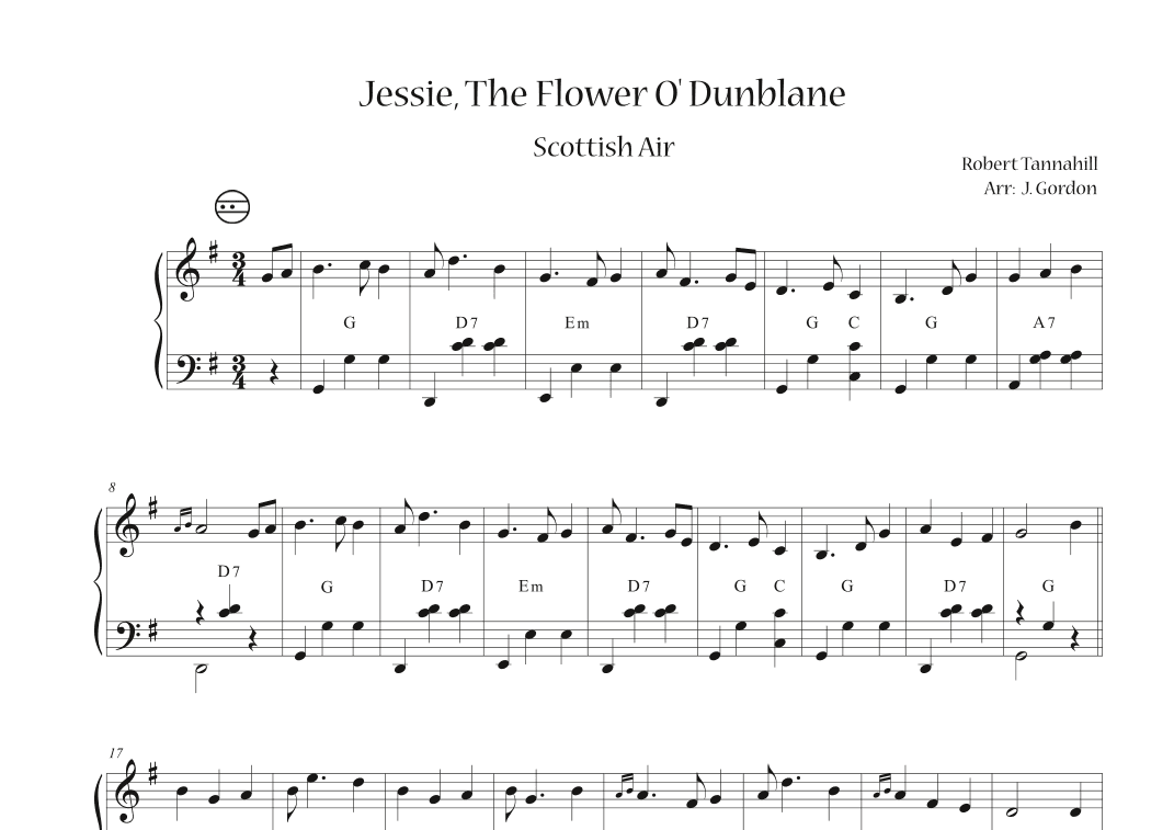 Jessie, The Flower O' Dunblane (arr. Julia Gordon)