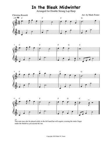 In the Bleak Midwinter - Double Strung Harp Music (arr. Mark W. Foster)