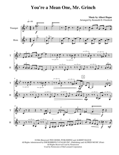 You're A Mean One, Mr. Grinch (arr. Kenneth D. Friedrich)