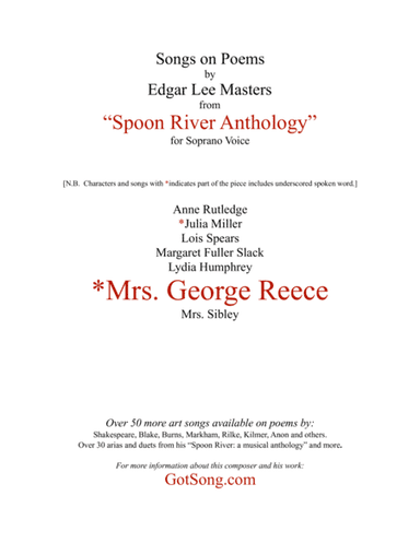 Mrs. George Reece from "Spoon River"