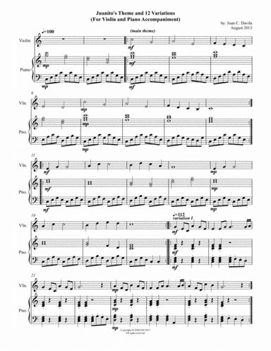 Juanito's Theme and 12 Variations