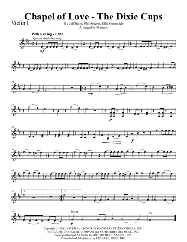 Chapel Of Love (arr. Marmpy)