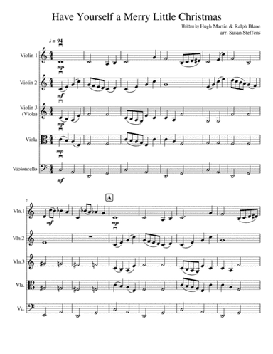 Have Yourself A Merry Little Christmas (arr. Susan Steffens)