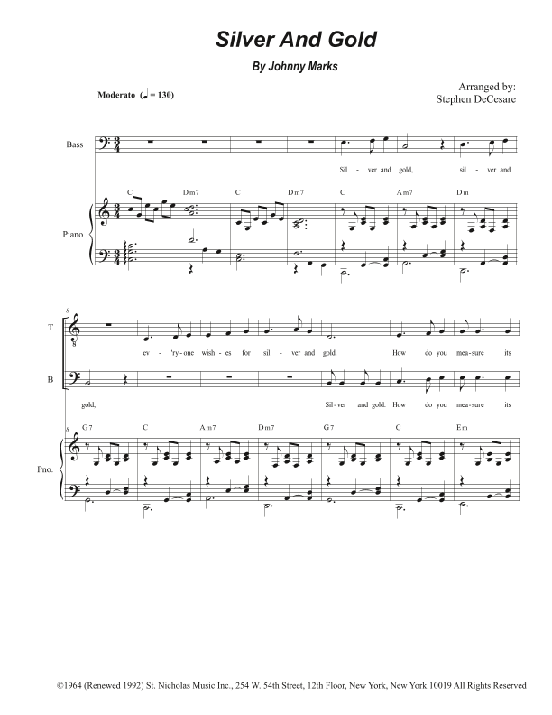 Silver And Gold (arr. Stephen DeCesare)