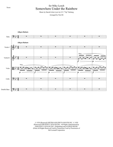 Over The Rainbow (from The Wizard Of Oz) (arr. Tim Olt)