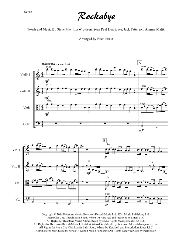 Rockabye (arr. Ellen Harle)