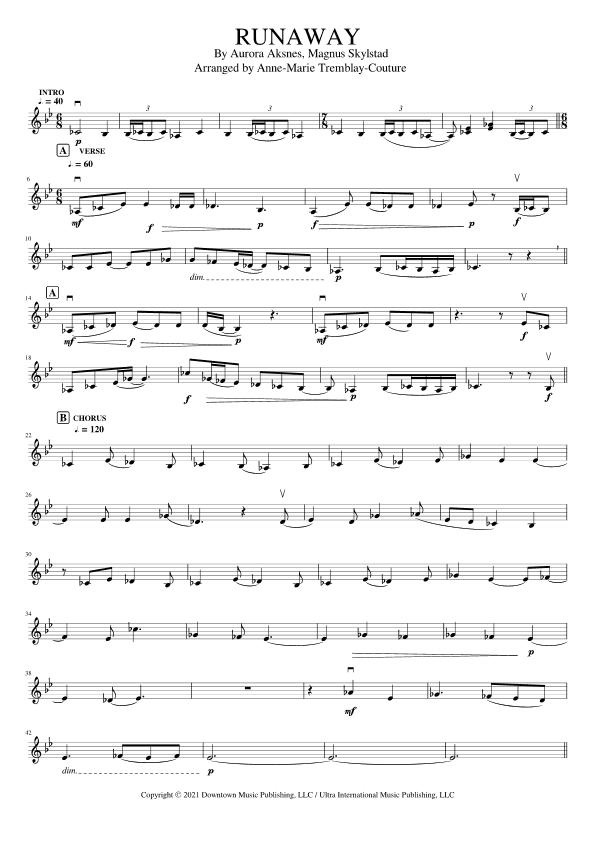 Runaway (arr. Anne-Marie Tremblay-Couture)