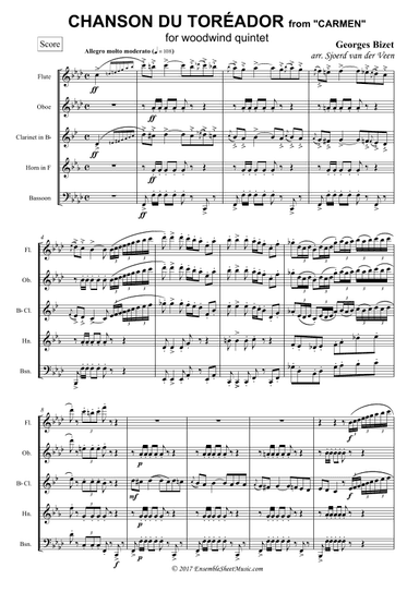 Chanson du Toréador from "Carmen" (arr. Sjoerd van der Veen)