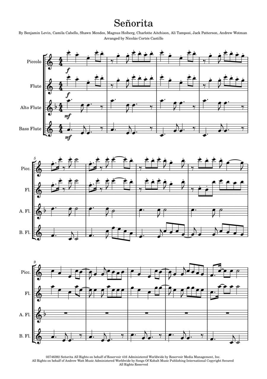 Senorita (arr. Nicolás Cortés Castillo)