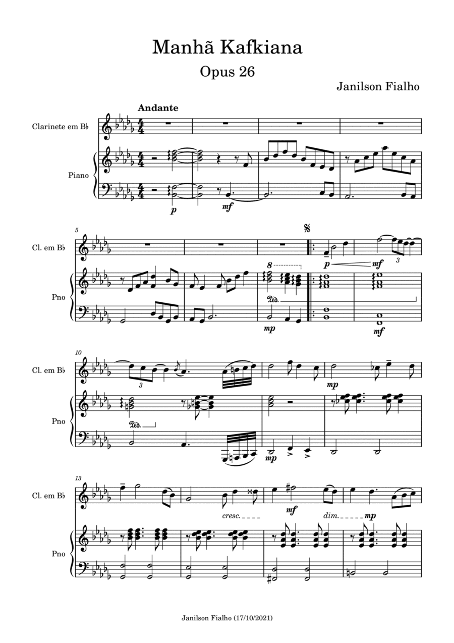 Manhã Kafkiana, Opus 26