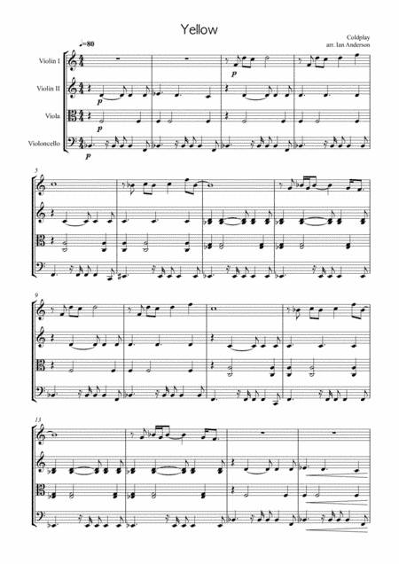 Yellow (arr. Ian Anderson)