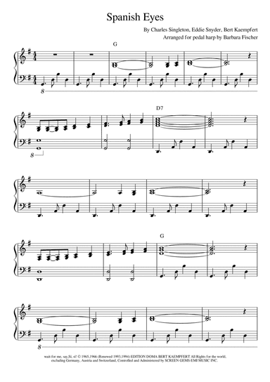Spanish Eyes (arr. Barbara Fischer)