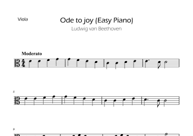 Ode To Joy - Easy Viola (arr. Ygor Nunes)