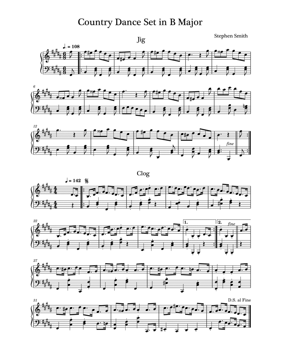 Country Dance Set in B Major