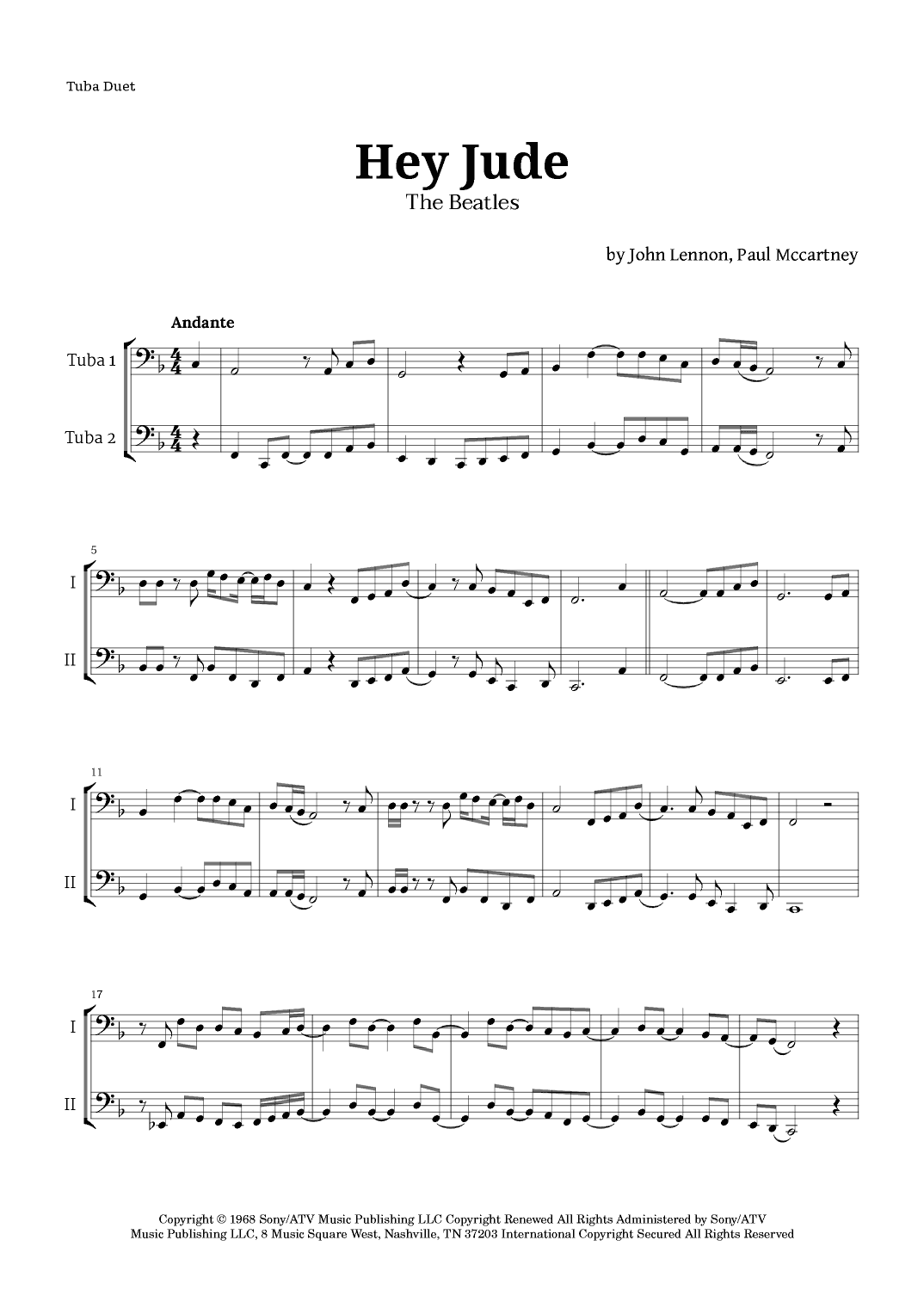 Hey Jude (arr. Langanho)