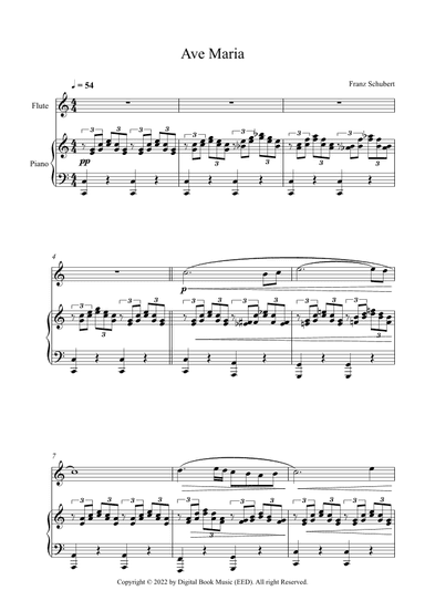 Ave Maria - Franz Schubert (Flute + Piano) (arr. Digital Book Music)