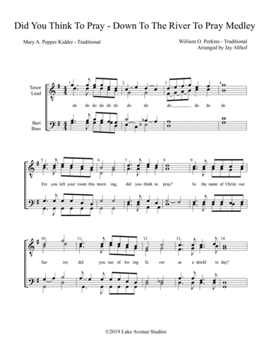 Did You Think To Pray - Down To The River To Pray, Medley (arr. Jay Althof)