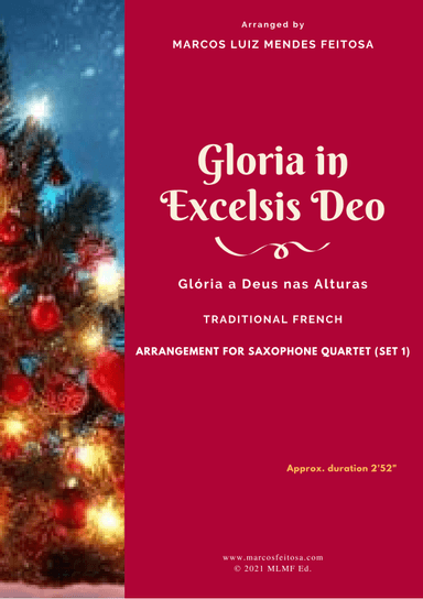 Gloria In Excelsis Deo - Saxophone Quartet (SET 1) (arr. MARCOS LUIZ MENDES FEITOSA)