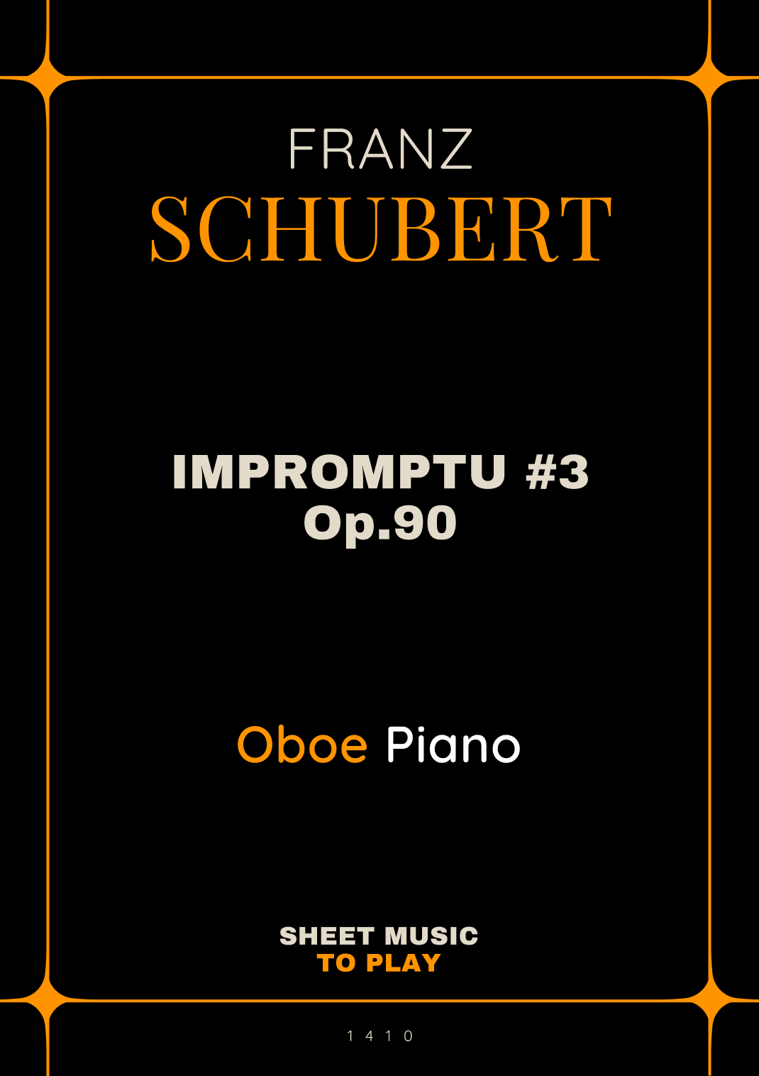 Impromptu No.3, Op.90 - Oboe and Piano (Full Score and Parts) (arr. César Madeira)