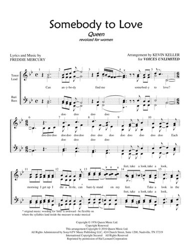 Somebody To Love (arr. Kevin Keller)