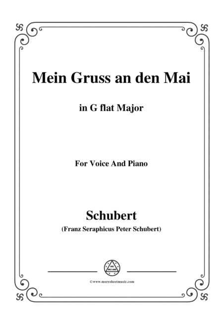 Schubert-Mein Gruss an den Mai,in G flat Major,for Voice&Piano (arr. MSM)