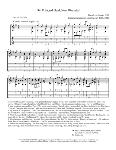 094 O Sacred Head (arr. John Stewart 2015, 2020)