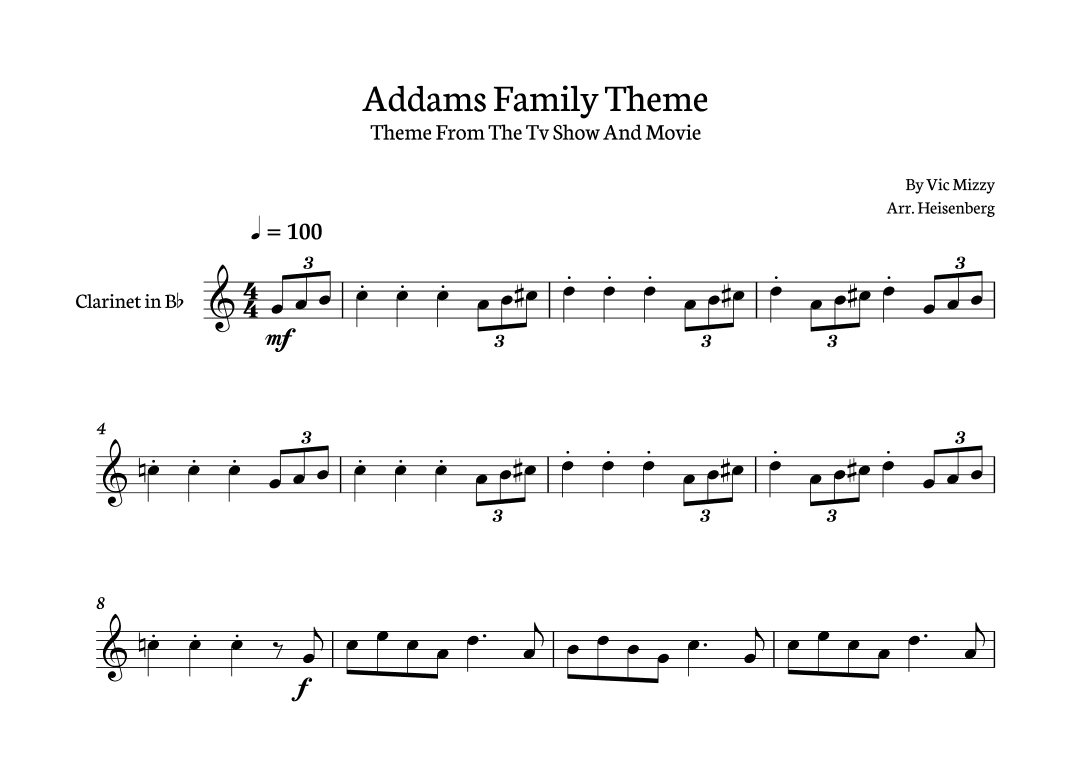 Addams Family Theme (arr. Heisenberg)