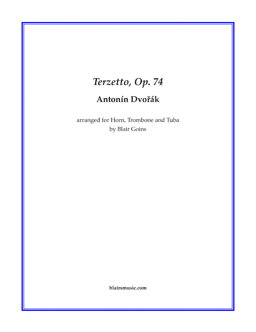 Terzetto,  Op. 74 (4 movements) (arr. Blair Goins)