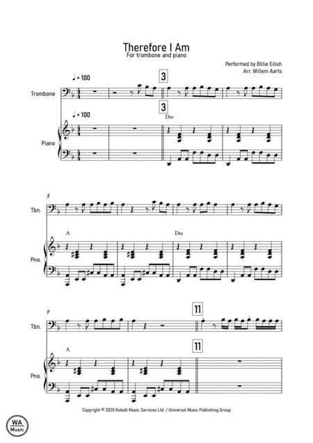 Therefore I Am (arr. Willem Aarts)