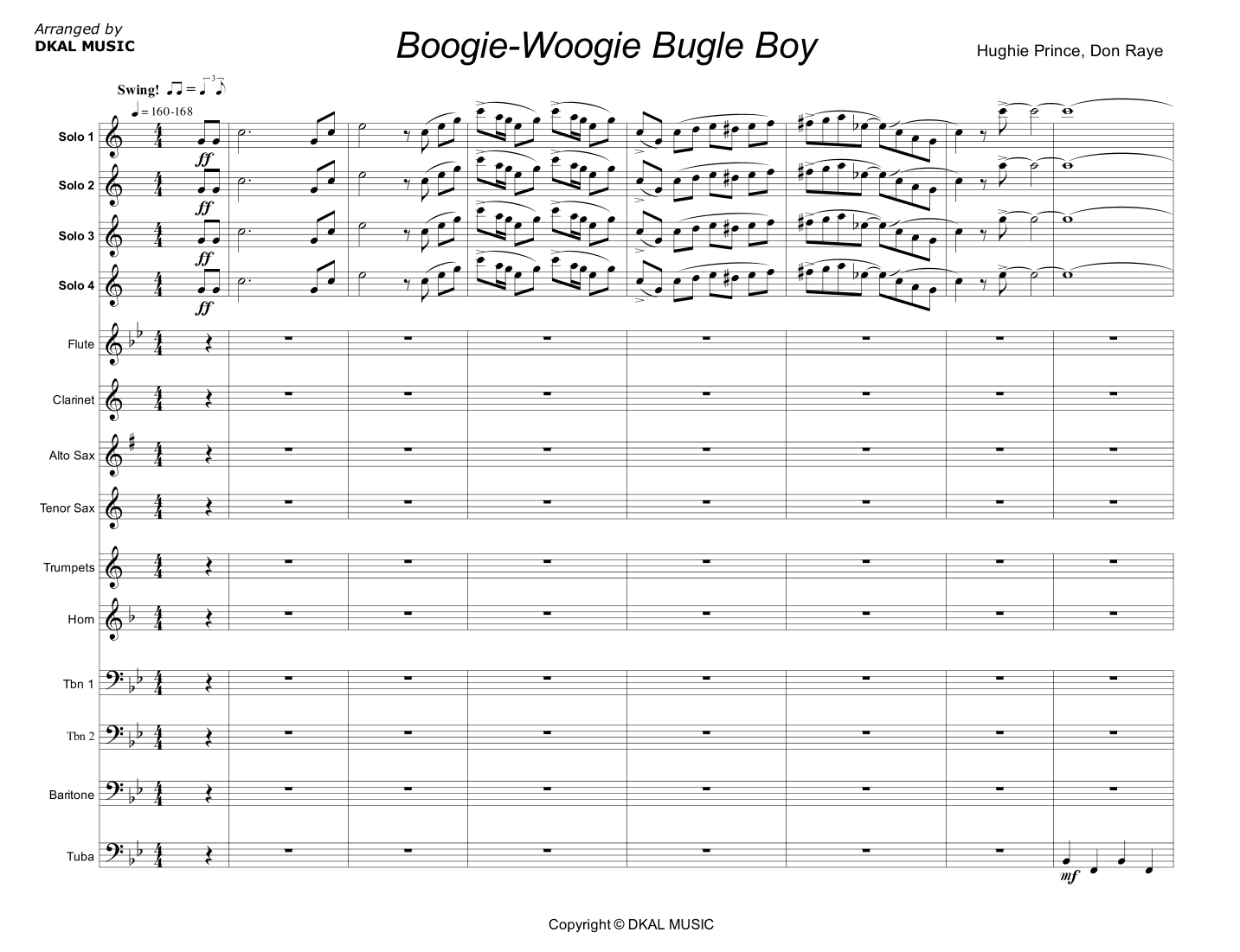 Boogie Woogie Bugle Boy (arr. Dan Kalantarian)