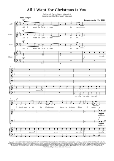 All I Want For Christmas Is You (arr. Henrique F Mangoni)