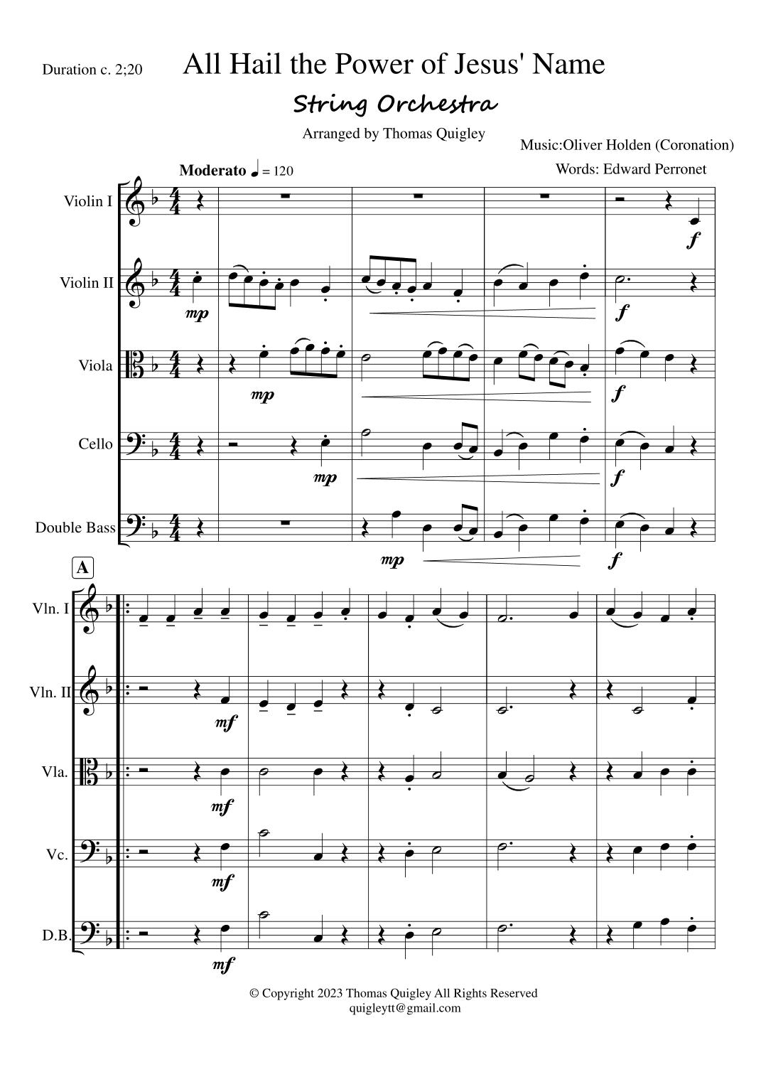 All Hail the Power of Jesus' Name (arr. Thomas Quigley)