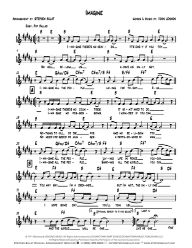 Imagine (arr. Stephen Bulat)