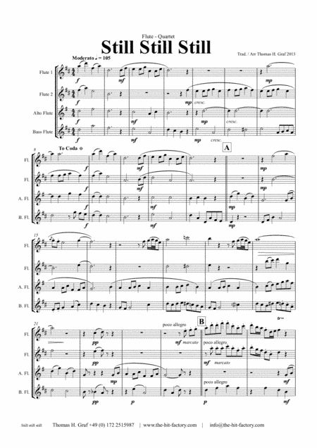 Still Still Still - Christmas song - Flute Quartet (arr. Thomas H. Graf)
