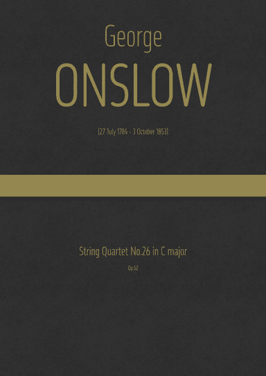 Onslow - String Quartet No.26 in C major, Op.52 (arr. J.G. Cucó Barber)
