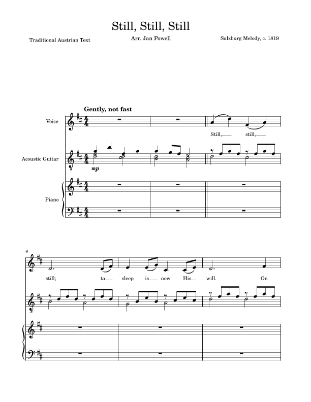 Still, Still, Still (Austrian Carol) (arr. Jan Powell)