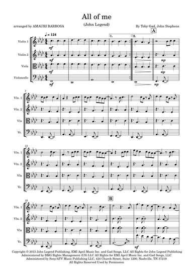 All Of Me (arr. Amauri Barbosa)