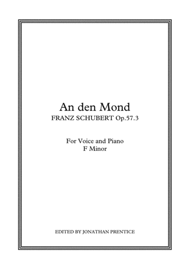 An den Mond - Schubert Op.57 (F Minor) (arr. Jonathan Prentice)